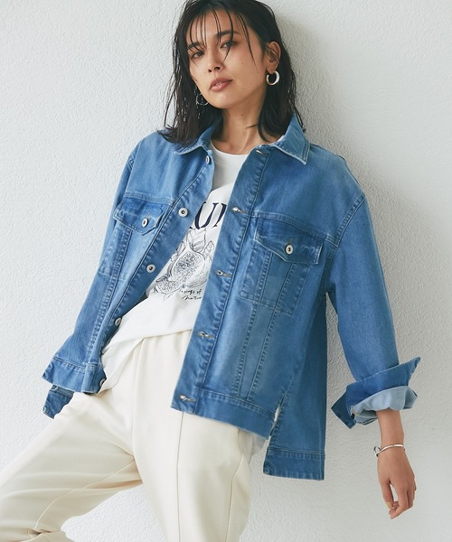 RIVE DROITE（リヴドロワ）の「WEB限定/FRUITS プリントTシャツ（Tシャツ/カットソー・レディース・ホワイト/ネイビー・FREE）」の11枚目の写真