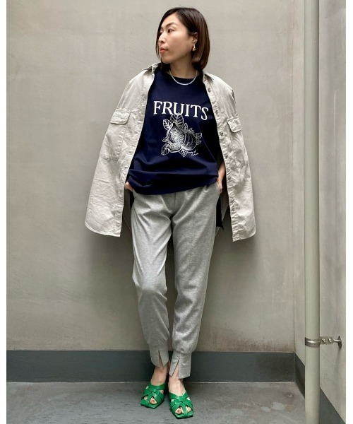 RIVE DROITE（リヴドロワ）の「WEB限定/FRUITS プリントTシャツ（Tシャツ/カットソー・レディース・ホワイト/ネイビー・FREE）」の22枚目の写真