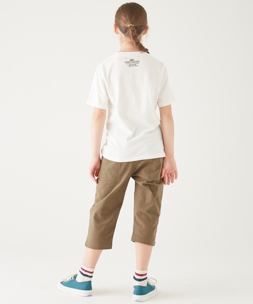 KRIFF MAYER Kid's Collection（クリフメイヤーキッズコレクション）の「ほぼクマTEE（Tシャツ/カットソー・キッズ・オフホワイト/カーキ/サックスブルー/コーラル・120/130/140/150/160/170）」の7枚目の写真