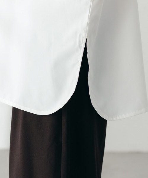 epnok（エプノック）の「ラウンドスリットルーズシャツ（シャツ/ブラウス・メンズ・ブラック/オフホワイト/サックスブルー/ライトグリーン/グレイッシュベージュ・SMALL/MEDIUM/LARGE）」の22枚目の写真