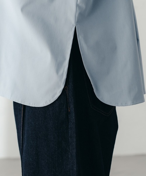 epnok（エプノック）の「ラウンドスリットルーズシャツ（シャツ/ブラウス・メンズ・ブラック/オフホワイト/サックスブルー/ライトグリーン/グレイッシュベージュ・SMALL/MEDIUM/LARGE）」の12枚目の写真