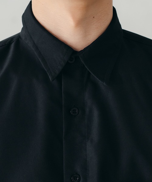 epnok（エプノック）の「ラウンドスリットルーズシャツ（シャツ/ブラウス・メンズ・ブラック/オフホワイト/サックスブルー/ライトグリーン/グレイッシュベージュ・SMALL/MEDIUM/LARGE）」の9枚目の写真