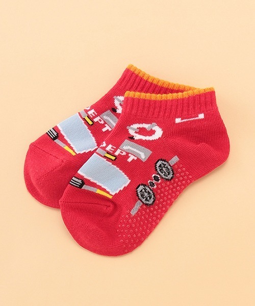 kladskap（クレードスコープ）の「乗り物シリーズスニーカーインソックス【日本製】（ソックス/靴下・キッズ・ブラック/イエロー/レッド/エメラルド・M/L/SS/S）」の4枚目の写真