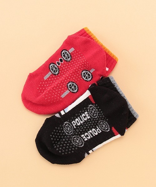 kladskap（クレードスコープ）の「乗り物シリーズスニーカーインソックス【日本製】（ソックス/靴下・キッズ・ブラック/イエロー/レッド/エメラルド・M/L/SS/S）」の7枚目の写真