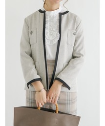 Te chichi CLASSIC バイカラーノーカラーコート Te chichi CLASSIC（テチチクラシック）の「麻調バスケットバイ