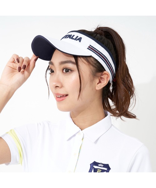 セール Fila Golf フィラゴルフ ブランドロゴ 折りたためる バイザー ゴルフウェア レディース サンバイザー Fila Golf フィラ ゴルフ のファッション通販 Zozotown