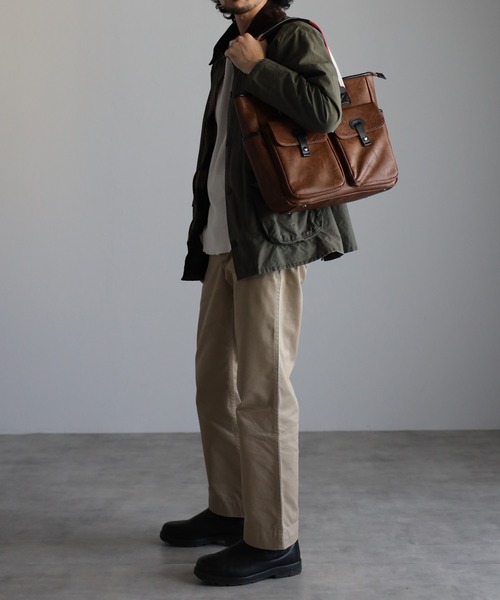 GUSCIO UOMO（グッシオ ウォーモ）の「【グッシオ ウォーモ】　PUレザー　トリコロールハンドルトートバッグ　　ビジネス　通勤通学　革付属（トートバッグ・メンズ・ブラック/ネイビー/ブラウン/カーキ・FREE）」の16枚目の写真