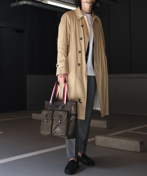 GUSCIO UOMO（グッシオ ウォーモ）の「【グッシオ ウォーモ】　PUレザー　トリコロールハンドルトートバッグ　　ビジネス　通勤通学　革付属（トートバッグ・メンズ・ブラック/ネイビー/ブラウン/カーキ・FREE）」の20枚目の写真