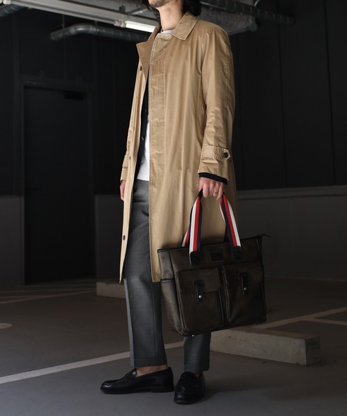 GUSCIO UOMO（グッシオ ウォーモ）の「【グッシオ ウォーモ】　PUレザー　トリコロールハンドルトートバッグ　　ビジネス　通勤通学　革付属（トートバッグ・メンズ・ブラック/ネイビー/ブラウン/カーキ・FREE）」の21枚目の写真