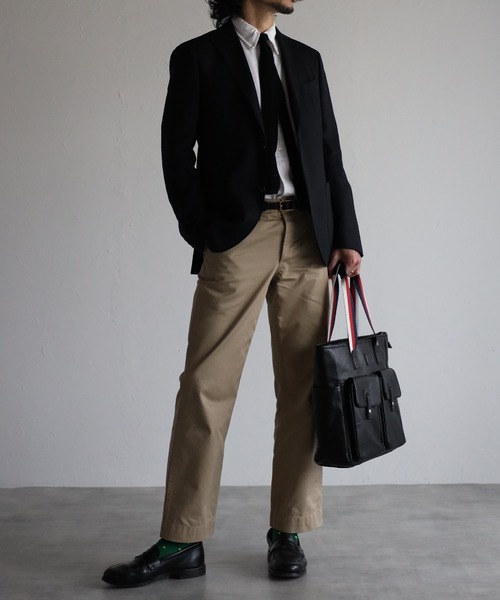 GUSCIO UOMO（グッシオ ウォーモ）の「【グッシオ ウォーモ】　PUレザー　トリコロールハンドルトートバッグ　　ビジネス　通勤通学　革付属（トートバッグ・メンズ・ブラック/ネイビー/ブラウン/カーキ・FREE）」の8枚目の写真