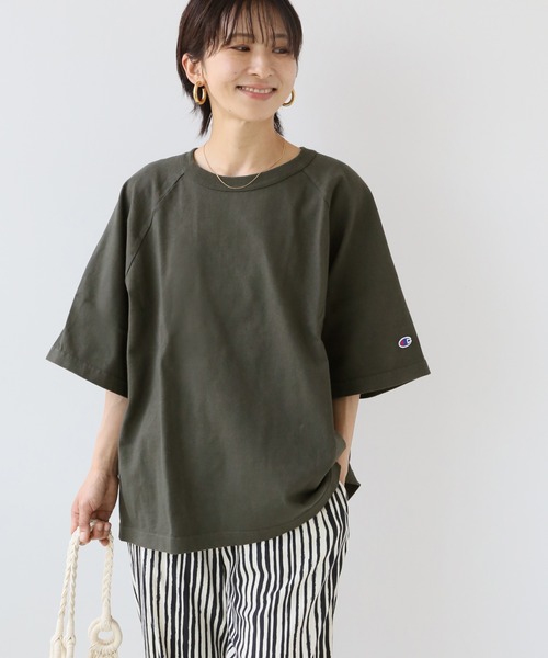 Champion（チャンピオン）の「別注【CHAMPION】*RELUME USA RELAX FIT SMU：Tシャツ（Tシャツ/カットソー・レディース・ホワイト/サックスブルー/ピンク/ブラック系その他・LARGE）」の3枚目の写真