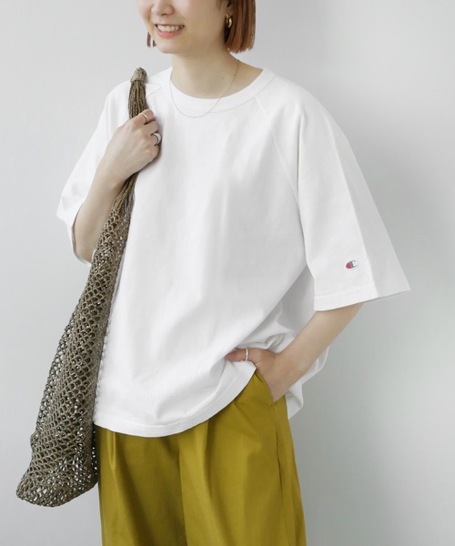Champion（チャンピオン）の「別注【CHAMPION】*RELUME USA RELAX FIT SMU：Tシャツ（Tシャツ/カットソー・レディース・ホワイト/サックスブルー/ピンク/ブラック系その他・LARGE）」の22枚目の写真