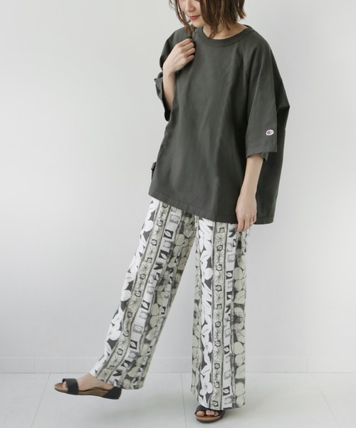 Champion（チャンピオン）の「別注【CHAMPION】*RELUME USA RELAX FIT SMU：Tシャツ（Tシャツ/カットソー・レディース・ホワイト/サックスブルー/ピンク/ブラック系その他・LARGE）」の12枚目の写真