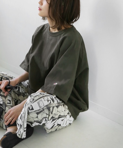 Champion（チャンピオン）の「別注【CHAMPION】*RELUME USA RELAX FIT SMU：Tシャツ（Tシャツ/カットソー・レディース・ホワイト/サックスブルー/ピンク/ブラック系その他・LARGE）」の11枚目の写真