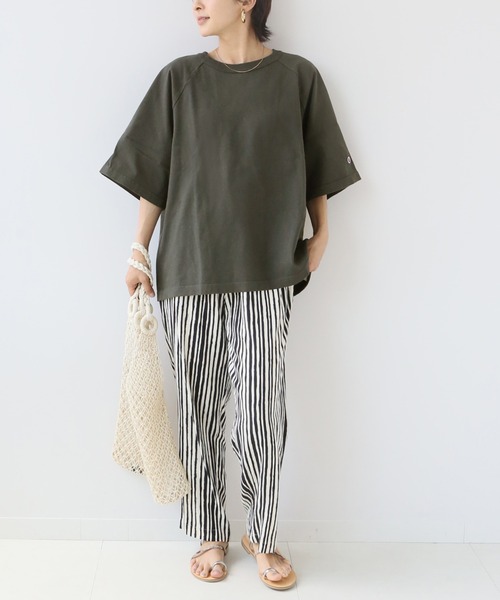 Champion（チャンピオン）の「別注【CHAMPION】*RELUME USA RELAX FIT SMU：Tシャツ（Tシャツ/カットソー・レディース・ホワイト/サックスブルー/ピンク/ブラック系その他・LARGE）」の5枚目の写真