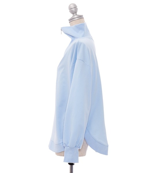 AS KNOW AS PINKY（アズノゥアズピンキー）の「ぐるっとリブハーフジップなプルオーバー（スウェット・レディース・ライトブルー/ブラック/ライム/杢グレー・FREE）」の21枚目の写真