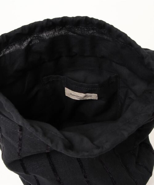 Samansa Mos2（サマンサ モスモス）の「ストライプ底カゴバッグ（かごバッグ・レディース・ブラック/ベージュ・ﾌﾘ-）」の5枚目の写真