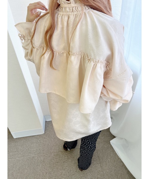 JUMELLE(ジュメロ)の「ジャガードブラウス(シャツ/ブラウス・レディース・ベージュ・FREE)」の7枚目の写真