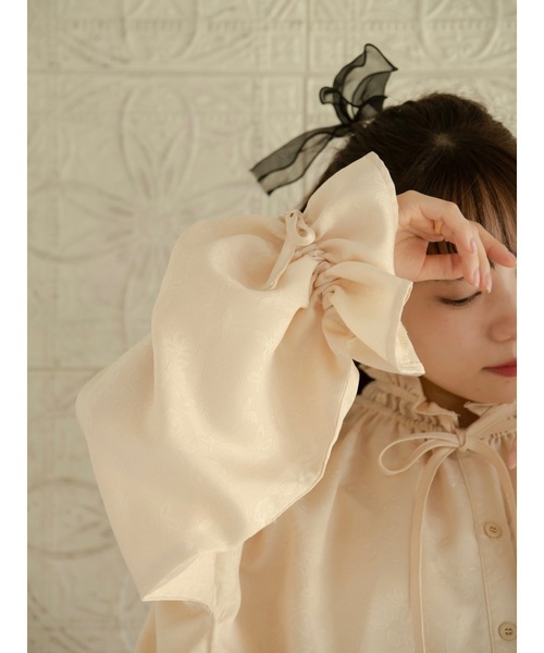 JUMELLE(ジュメロ)の「ジャガードブラウス(シャツ/ブラウス・レディース・ベージュ・FREE)」の17枚目の写真