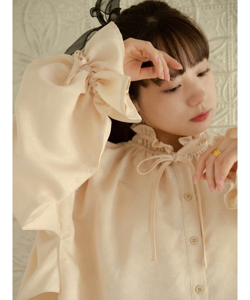 JUMELLE(ジュメロ)の「ジャガードブラウス(シャツ/ブラウス・レディース・ベージュ・FREE)」の18枚目の写真