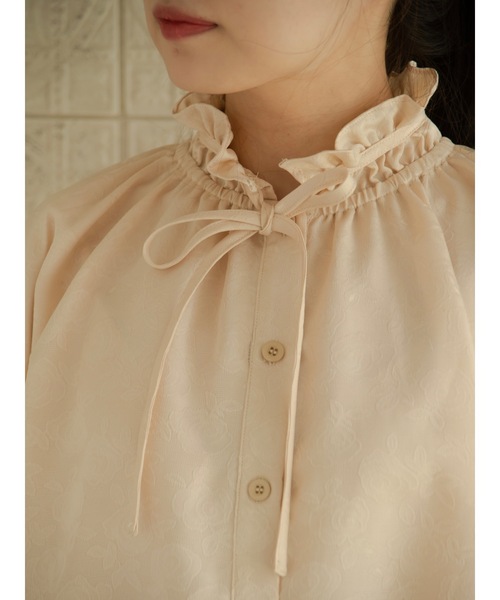 JUMELLE(ジュメロ)の「ジャガードブラウス(シャツ/ブラウス・レディース・ベージュ・FREE)」の16枚目の写真