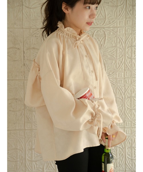 JUMELLE(ジュメロ)の「ジャガードブラウス(シャツ/ブラウス・レディース・ベージュ・FREE)」の14枚目の写真