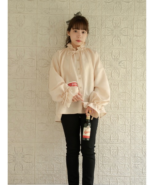 JUMELLE(ジュメロ)の「ジャガードブラウス(シャツ/ブラウス・レディース・ベージュ・FREE)」の10枚目の写真
