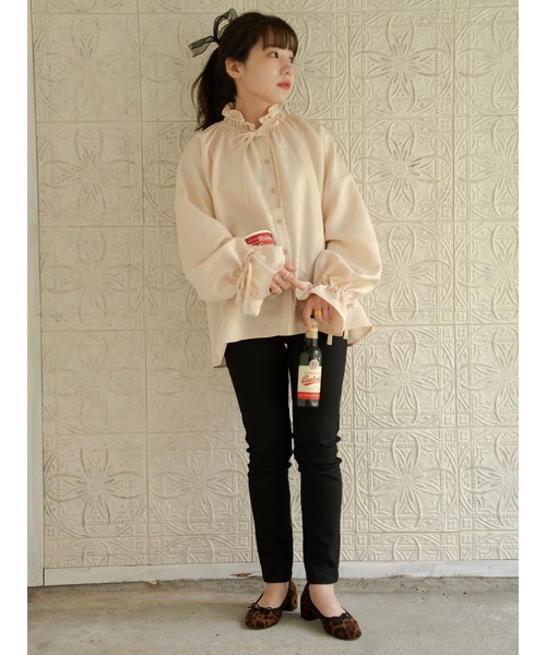 JUMELLE(ジュメロ)の「ジャガードブラウス(シャツ/ブラウス・レディース・ベージュ・FREE)」の11枚目の写真