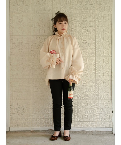 JUMELLE(ジュメロ)の「ジャガードブラウス(シャツ/ブラウス・レディース・ベージュ・FREE)」の19枚目の写真