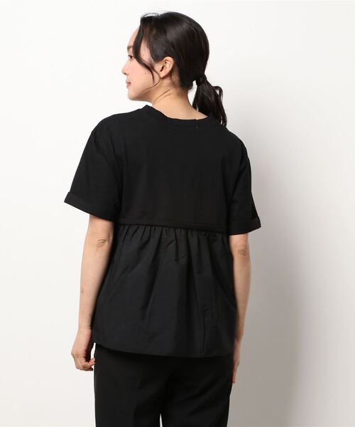 KOBE LETTUCE(コウベレタス)の「バックフリルドッキングTシャツ(Tシャツ/カットソー・レディース・ピンクベージュ/オフホワイト/ブラック・FREE)」の5枚目の写真