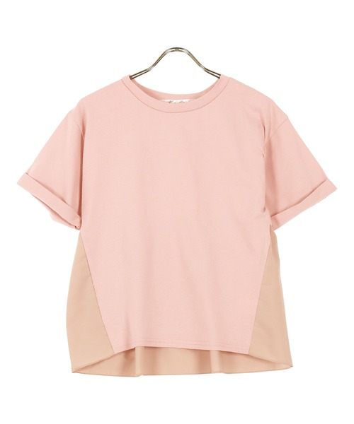 KOBE LETTUCE(コウベレタス)の「バックフリルドッキングTシャツ(Tシャツ/カットソー・レディース・ピンクベージュ/オフホワイト/ブラック・FREE)」の1枚目の写真