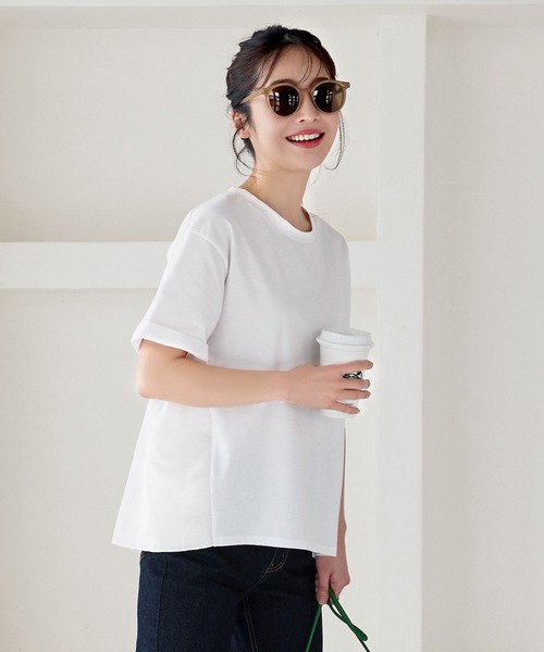 KOBE LETTUCE(コウベレタス)の「バックフリルドッキングTシャツ(Tシャツ/カットソー・レディース・ピンクベージュ/オフホワイト/ブラック・FREE)」の11枚目の写真