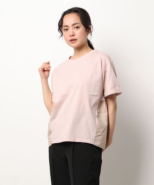 KOBE LETTUCE(コウベレタス)の「バックフリルドッキングTシャツ(Tシャツ/カットソー・レディース・ピンクベージュ/オフホワイト/ブラック・FREE)」の10枚目の写真