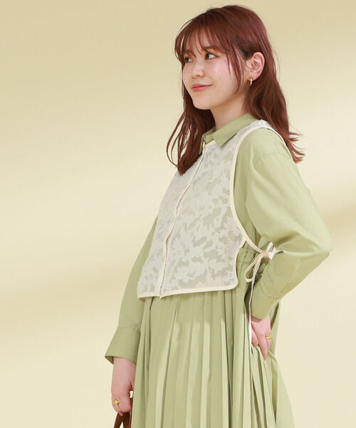 Ray BEAMS（レイビームス）の「Ray BEAMS / カット ジャカード ベスト（ベスト・レディース・ブラック/ホワイト系その他6・ONE SIZE）」の8枚目の写真