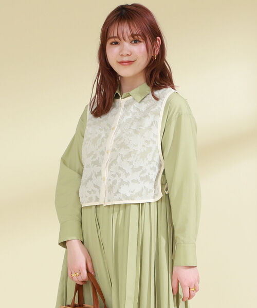 Ray BEAMS（レイビームス）の「Ray BEAMS / カット ジャカード ベスト（ベスト・レディース・ブラック/ホワイト系その他6・ONE SIZE）」の9枚目の写真