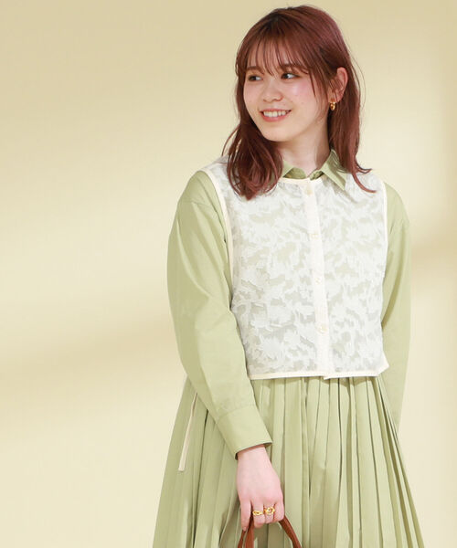 Ray BEAMS（レイビームス）の「Ray BEAMS / カット ジャカード ベスト（ベスト・レディース・ブラック/ホワイト系その他6・ONE SIZE）」の10枚目の写真