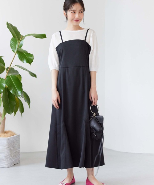 fifth（フィフス）の「【スタイリストレコメンド】ツイルマーメイドキャミワンピース（ワンピース・レディース・ブラック/ブルー/アイボリー・M/XS）」の3枚目の写真