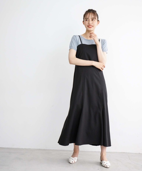 fifth（フィフス）の「【スタイリストレコメンド】ツイルマーメイドキャミワンピース（ワンピース・レディース・ブラック/ブルー/アイボリー・M/XS）」の4枚目の写真