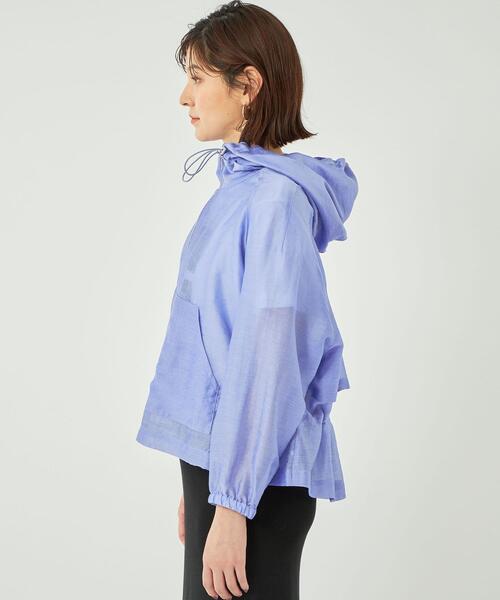 新品 green label relaxing シアーフードブルゾン黒FREE green label relaxing（グリーンレーベルリラクシング）の