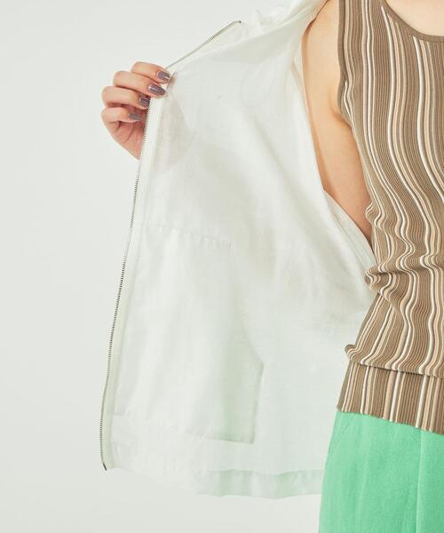 新品 green label relaxing シアーフードブルゾン黒FREE green label relaxing（グリーンレーベルリラクシング）の