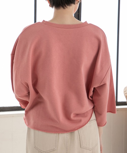 RETRO GIRL(レトロガール)の「カットオフロゴショートトレーナー(Tシャツ/カットソー・レディース・グリーン/オフホワイト/オレンジ/ライトグレー・FREE)」の17枚目の写真