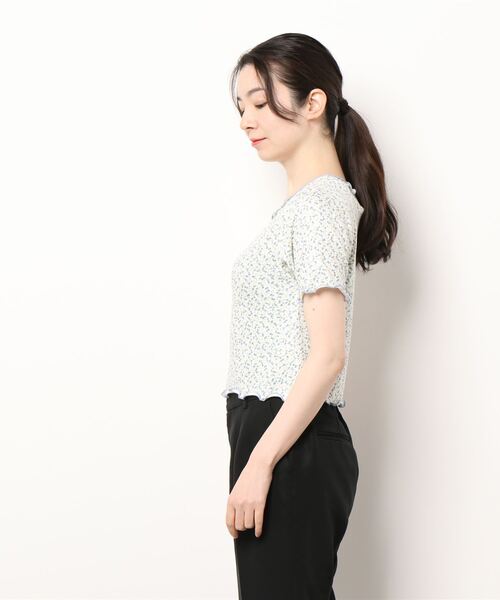 Clice de Paris（クリシェドゥパリス）の「お花のメローTEE（Tシャツ/カットソー・レディース・パープル/ブルー・ONESIZE）」の4枚目の写真