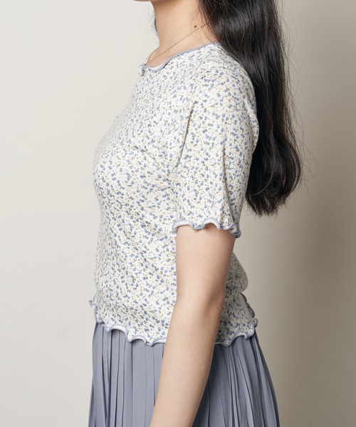 Clice de Paris（クリシェドゥパリス）の「お花のメローTEE（Tシャツ/カットソー・レディース・パープル/ブルー・ONESIZE）」の9枚目の写真