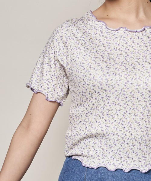 Clice de Paris（クリシェドゥパリス）の「お花のメローTEE（Tシャツ/カットソー・レディース・パープル/ブルー・ONESIZE）」の15枚目の写真