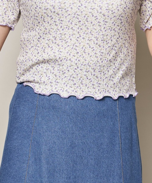 Clice de Paris（クリシェドゥパリス）の「お花のメローTEE（Tシャツ/カットソー・レディース・パープル/ブルー・ONESIZE）」の16枚目の写真