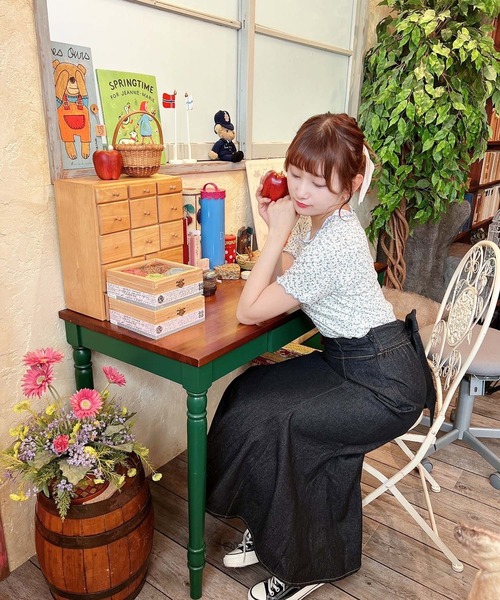 Clice de Paris（クリシェドゥパリス）の「お花のメローTEE（Tシャツ/カットソー・レディース・パープル/ブルー・ONESIZE）」の19枚目の写真