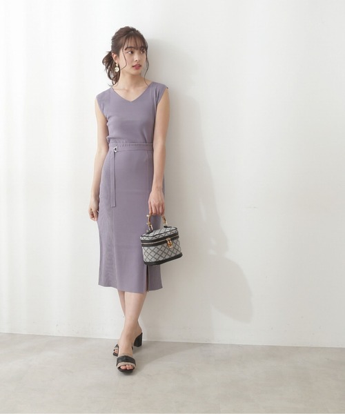 PROPORTION BODY DRESSING（プロポーションボディドレッシング）の「サイドリブニットセットアップ / 1212140904（ワンピース・レディース・ボルドー/カーキ/ブルー系その他・SMALL/MEDIUM）」の8枚目の写真