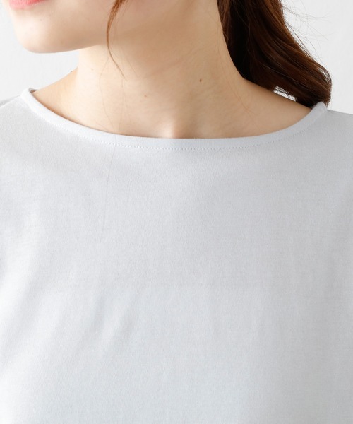 PUAL CE CIN(ピュアルセシン)の「【WEB限定】汗に負けない!フリル袖Tシャツ(Tシャツ/カットソー・レディース・ホワイト/ブラック/グレー/サックスブルー・FREE)」の6枚目の写真