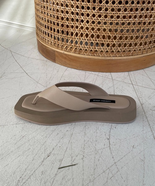 CAPRICIEUX LE'MAGE（カプリシューレマージュ）の「厚底トングサンダル（サンダル・レディース・ブラック/ベージュ・37/38）」の10枚目の写真