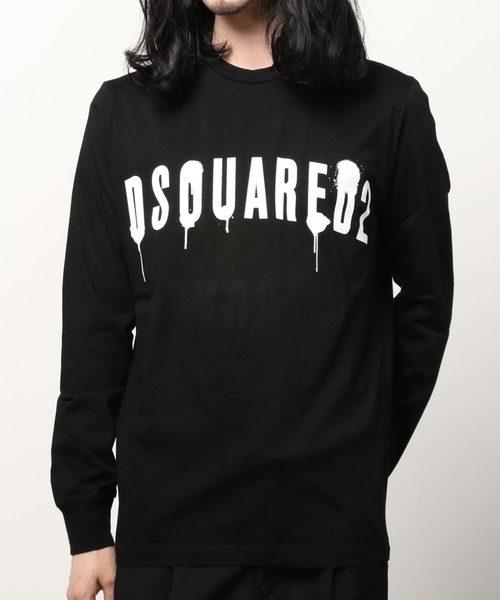 DSQUARED2(ディースクエアード)の「T-SHIRT /DSQUARED2 LOGO SPRAY C. L/S TEE /COOL FIT /WASH /0221(Tシャツ/カットソー・メンズ・ホワイト/ブラック/カーキ・M/S/L/XL)」の3枚目の写真